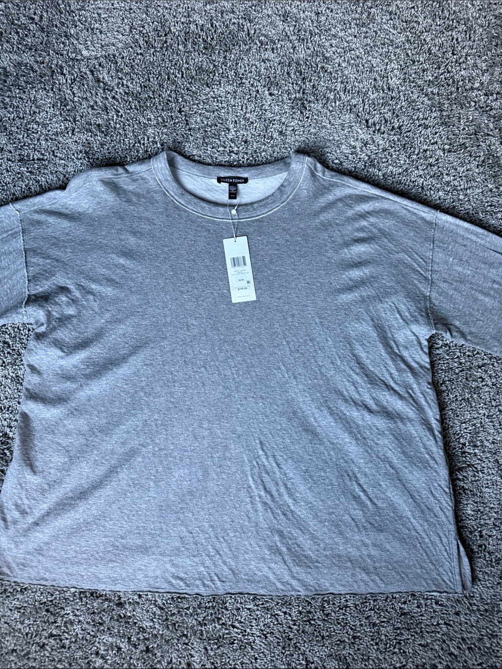 Eileen Fisher Moon Crew Neck Boxy Top